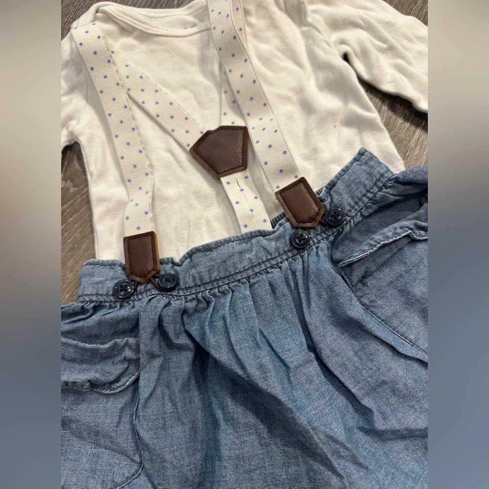 Girls 2 piece carters suspender outfit